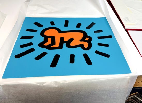 Keith Haring Silkscreen, Radiant Baby, from the Icons Suite, 1990