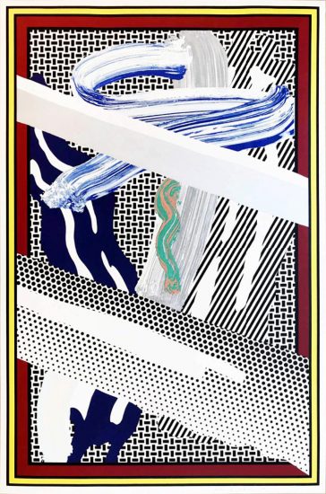 Roy Lichtenstein Screen Print, Reflections on Expressionist Painting, from The Carnegie Hall 100th Anniversary Portfolio, 1990