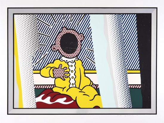 Roy Lichtenstein Lithograph, Reflections on The Scream, 1990