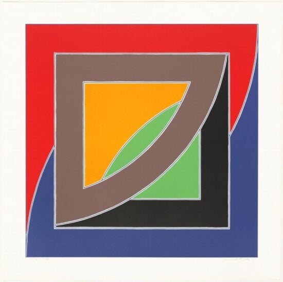 Frank Stella Lithograph, River of Ponds III, from Newfoundland Series, 1971