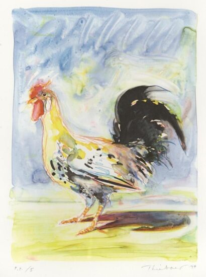 Wayne Thiebaud Silkscreen, Rooster, from the Physiology of Taste, 1994