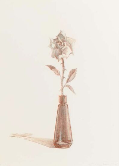 Wayne Thiebaud Etching, Rose, from Recent Etchings II, 1979