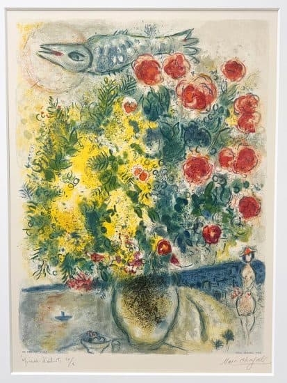 Marc Chagall, Roses et Mimosa (Roses and Mimosa) from Nice and the Côte d’Azur, 1967