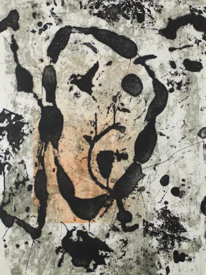 Joan Miró Etching, Rupestres V (Cave Paintings V), 1979