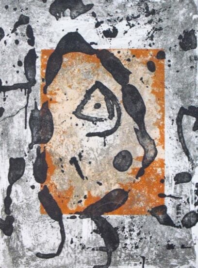 Joan Miró Etching, Rupestres VII (Cave Paintings VII), 1979