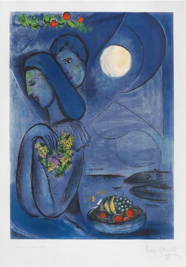 Marc Chagall Lithograph, Saint Jean Cap Ferrat, 1952
