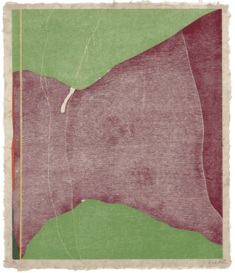 Helen Frankenthaler Woodcut, Savage Breeze ,1974