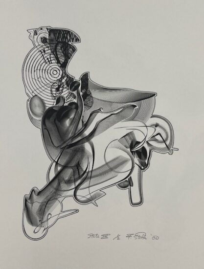 Frank Stella Lithograph, Schwarze Weisheit #3, State III, from Schwarze Weisheit Series, 2000