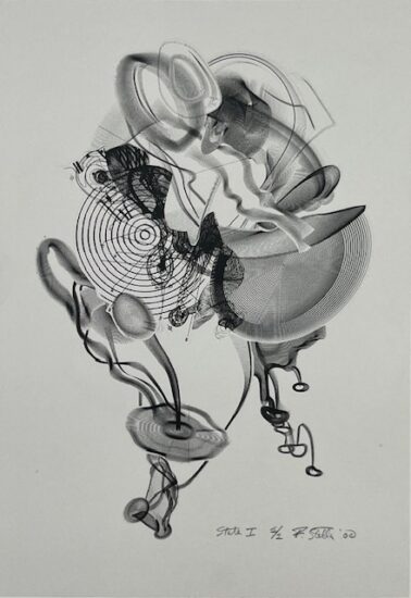 Frank Stella Lithograph, Schwarze Weisheit #1, State I, from Schwarze Weisheit Series, 2000