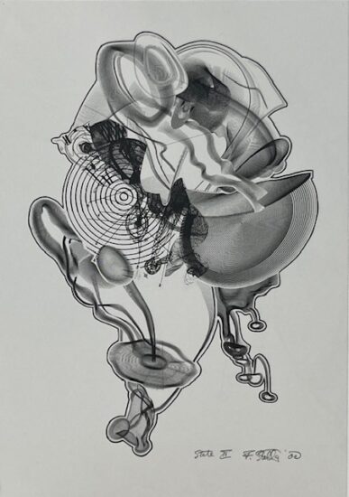 Frank Stella Lithograph, Schwarze Weisheit #1, State II, from Schwarze Weisheit Series, 2000