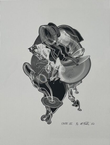 Frank Stella Lithograph, Schwarze Weisheit #1, State III, from Schwarze Weisheit Series, 2000