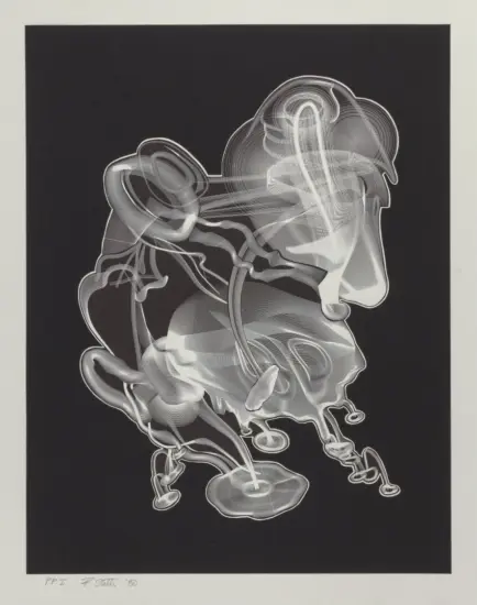 Frank Stella Aquatint, Schwarze Weisheit #2, from Schwarze Weisheit Series, 2000