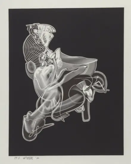 Frank Stella Aquatint, Schwarze Weisheit #3, from Schwarze Weisheit Series, 2000