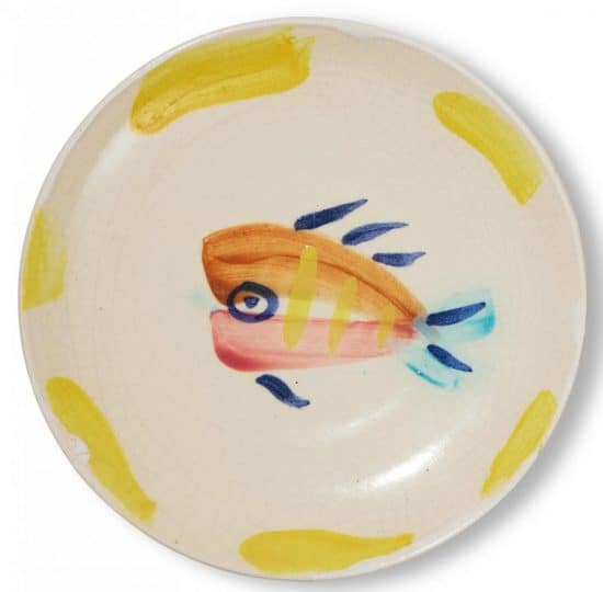 Pablo Picasso Ceramic, Service Poisson Plate N (“Fish” Service Plate), 1947 A.R. 17
