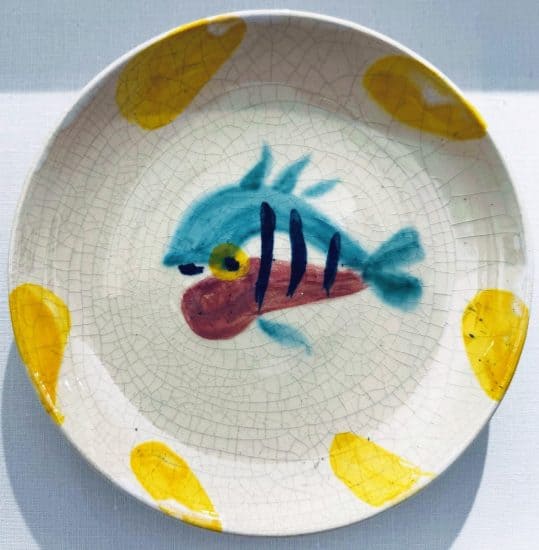 Pablo Picasso Ceramic, Service Poisson Plate R (“Fish” Service Plate), 1947 A.R. 21