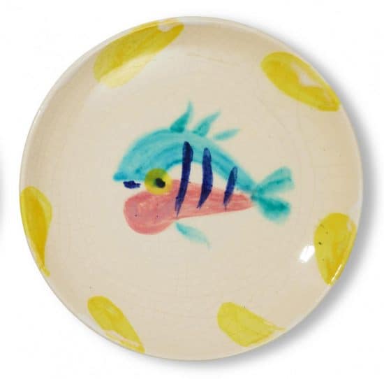 Pablo Picasso Ceramic, Service Poisson Plate R (“Fish” Service Plate), 1947 A.R. 21
