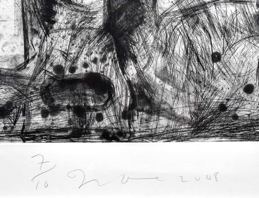Jim Dine signature, Seven White Hammers, 2008