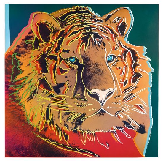 Andy Warhol Screen Print, Siberian Tiger, Endangered Species Series, 1983