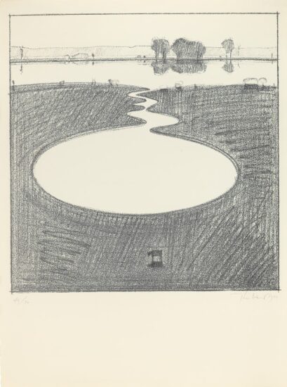 Wayne Thiebaud Screen Print, Silver Landscape, from Seven Still Lifes and A Silver Landscape, 1971