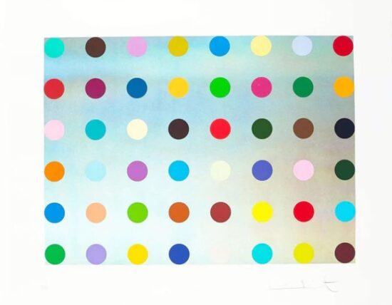 Damien Hirst Screen Print, Silver Spot Landscape, 2008