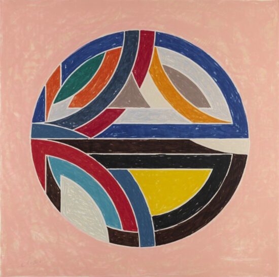 Frank Stella Lithograph, Sinjerli Variation Squared with Colored Ground III, 1981