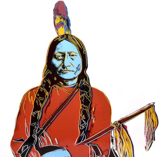 Andy Warhol Screen Print, Sitting Bull, from the Cowboys and Indians Series, 1986