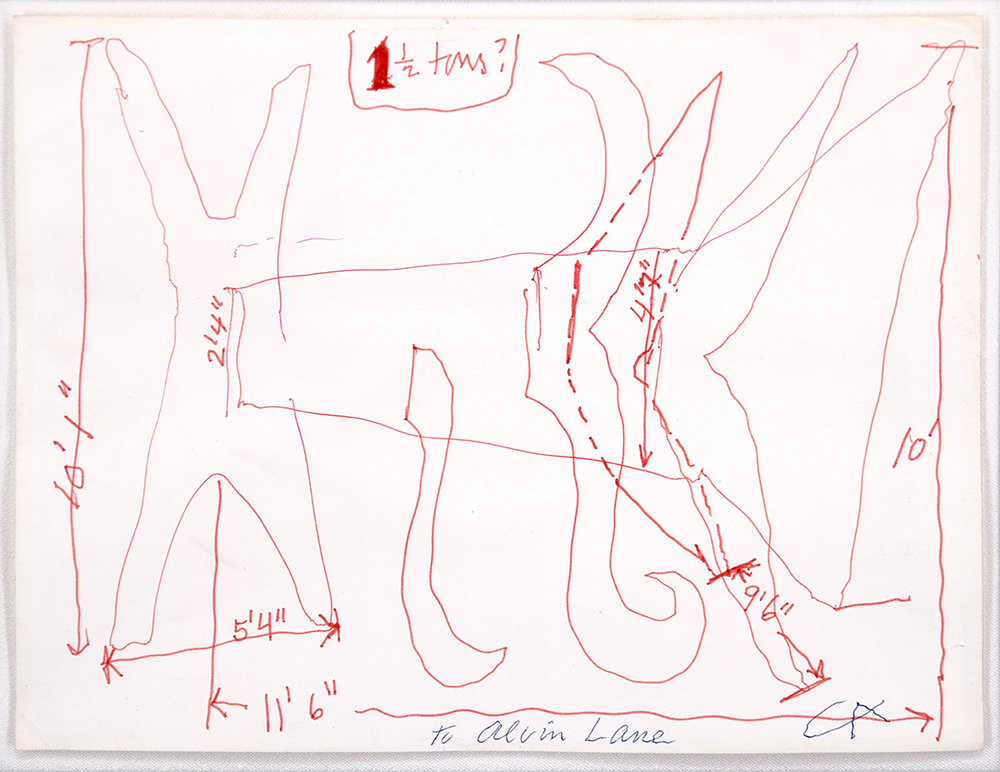 Alexander Calder, Sketch for 'The X & Its Tails,' 1967
