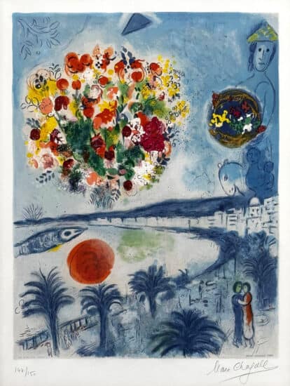 Marc Chagall, Soleil Couchant (Sunset), from Nice and The Côte d’Azur, 1967