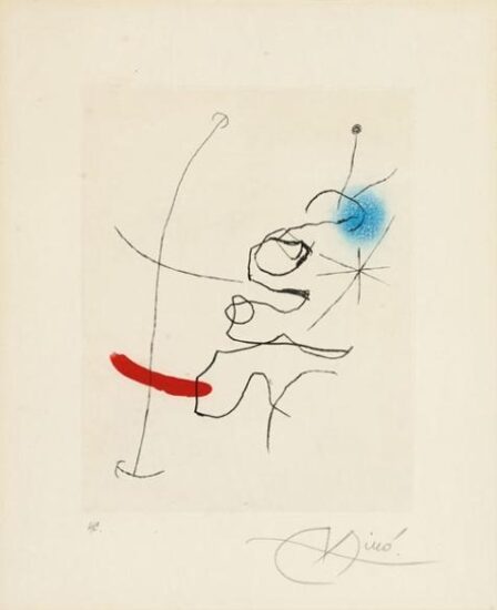 Joan Miró Etching and Aquatint, Sonatine IV (Sonatina IV), 1966