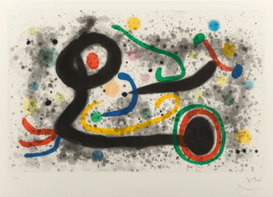 Joan Miró Aquatint, Sous La Grêle (Under the Hail), 1969