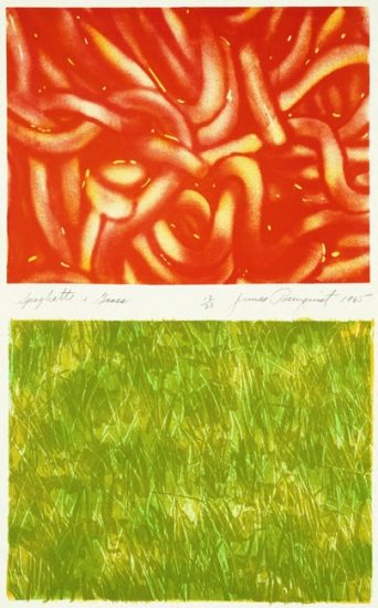 James Rosenquist Lithograph, Spaghetti and Grass, 1964-65