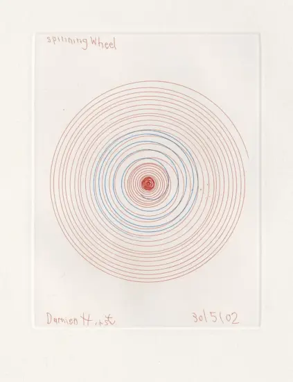 Damien Hirst Etching, Spinning Wheel, 2002