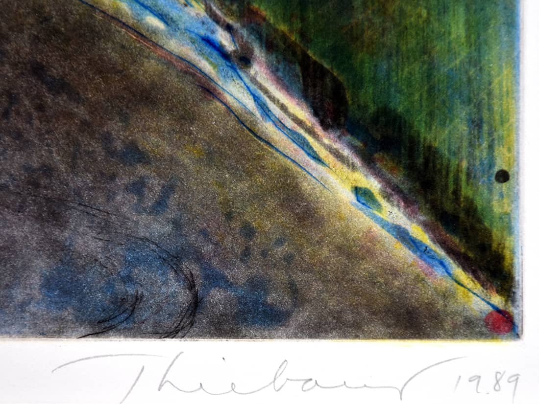 Wayne Thiebaud signature, Steep Street, 1989