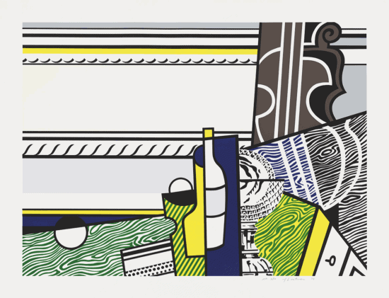 Roy Lichtenstein Screen Print, Still Life with Crystal Bowl, 1976