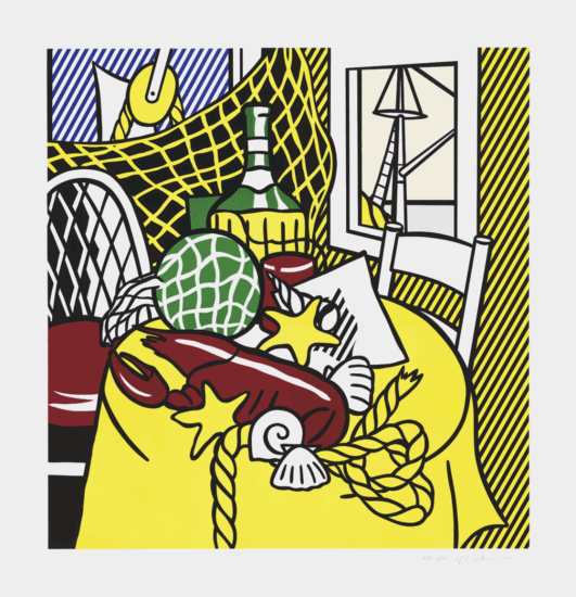 Roy Lichtenstein Lithograph, Still Life with Lobster, 1974