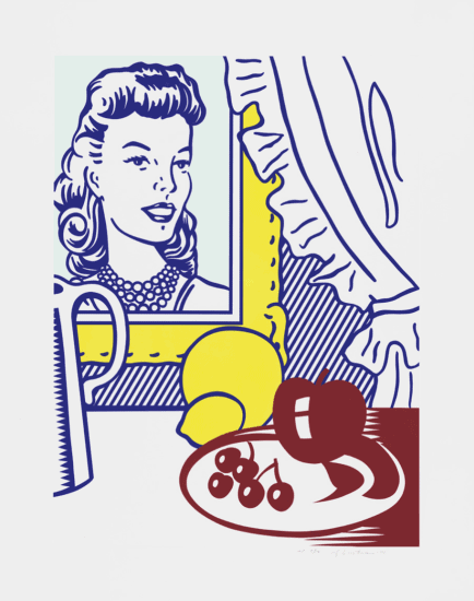 Roy Lichtenstein Lithograph, Still Life with Portrait, 1974