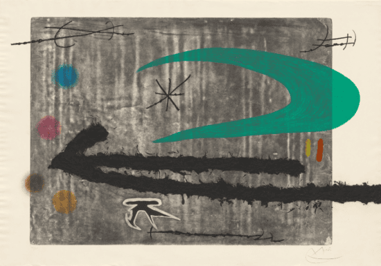 Joan Miró Etching and Aquatint, Vers la Gauche (Towards the Left), 1968