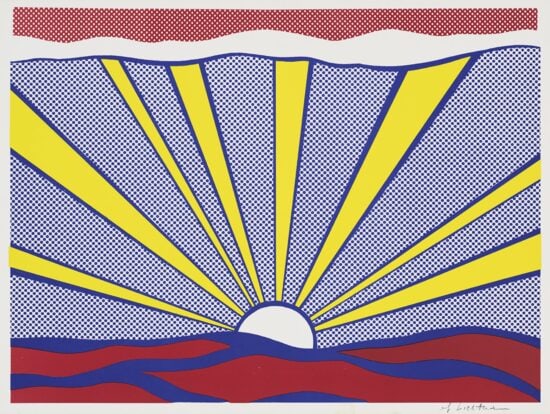 Roy Lichtenstein Lithograph, Sunrise, 1965