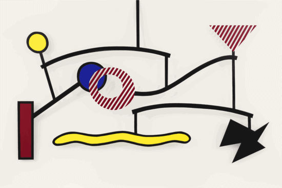 Roy Lichtenstein Screen Print, Suspended Mobile, 1990