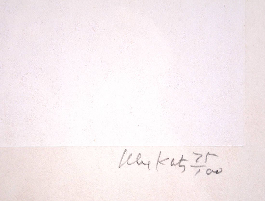 Alex Katz signature, Swimmer, 1990