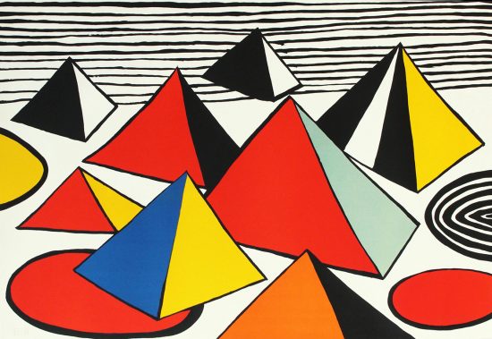 Alexander Calder Lithograph, Tank Trap, ca. 1975