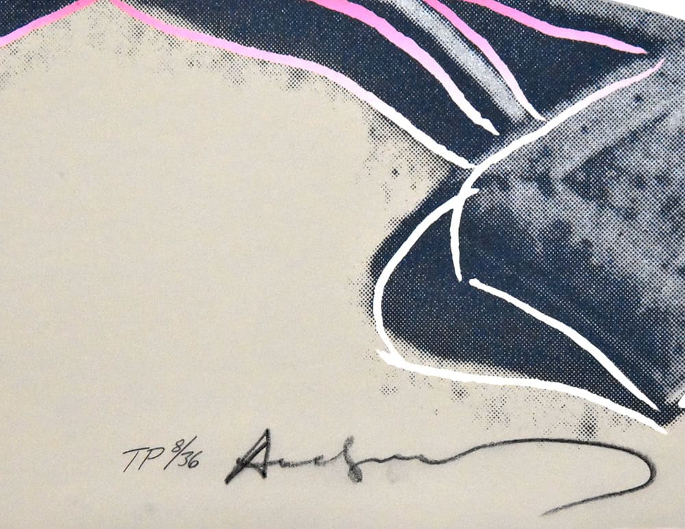 Andy Warhol signature, Teddy Roosevelt, from Cowboys and Indians,1986