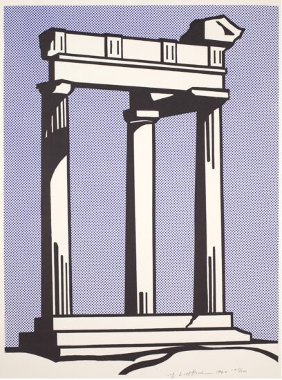 Roy Lichtenstein Lithograph, Temple, 1964