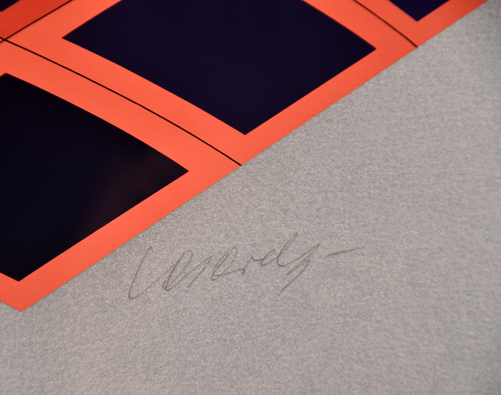 Victor Vasarely signature, Test Tarka, 1990