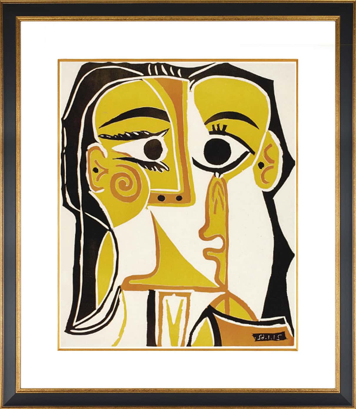 Pablo Picasso T te de Femme Head of a Woman 1962 Linocut