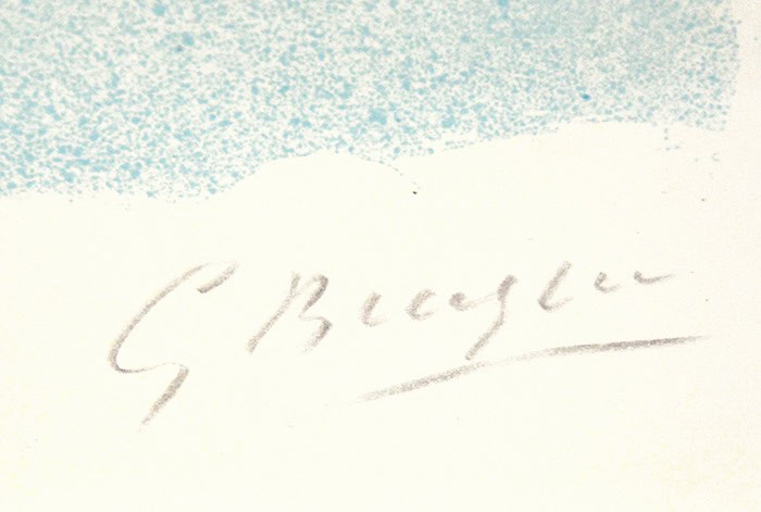 Georges Braque signature, Tête grecque (Grecian Head), c. 1950