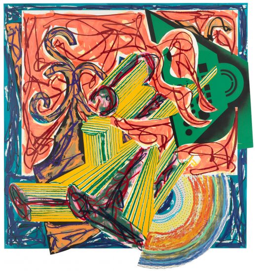 Frank Stella Screen Print, The Butcher Came and Slew the Ox, from Illustrations after El Lissitzky’s Had Gadya, 1984