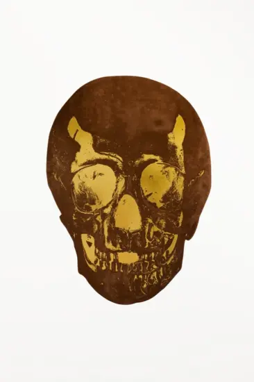 Damien Hirst Foil, The Dead (chocolate, oriental gold), 2009