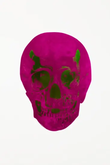 Damien Hirst Foil, The Dead (fuschia pink, lime green), 2014