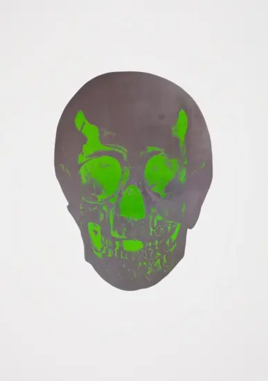 Damien Hirst Foil, The Dead (gunmetal, lime green), 2009